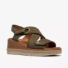 Kidiki Sun mörk olivgrön nubuck-kilklack för dam Kidiki Sun mörk olivgrön nubuck-kilklack för dam