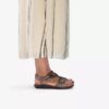 Kitly Ave-platta sandaler i bronsfärgat läder för damer Kitly Ave-platta sandaler i bronsfärgat läder för damer