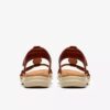 Kitly Gem, platta sandaler i bränt orange läder för damer Kitly Gem, platta sandaler i bränt orange läder för damer