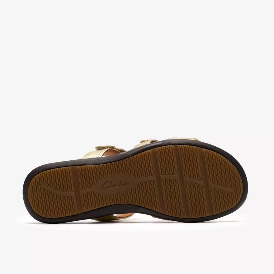 Kitly Pearl – platta sandaler i champagnefärgat läder för damer Kitly Pearl – platta sandaler i champagnefärgat läder för damer