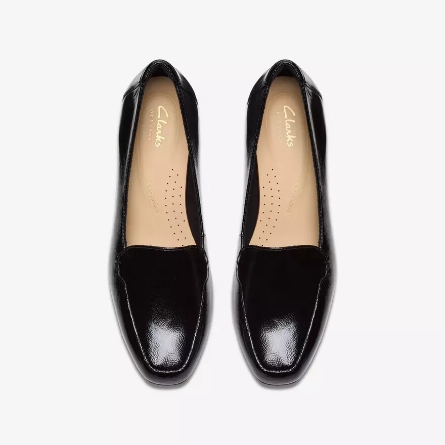 Krystine Lily – svarta Slip-ons i lackläder för damer Krystine Lily – svarta Slip-ons i lackläder för damer