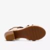 Kymber Glow-sandaletter med klack i krämfärgat läder för damer Kymber Glow-sandaletter med klack i krämfärgat läder för damer