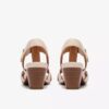 Kymber Glow-sandaletter med klack i krämfärgat läder för damer Kymber Glow-sandaletter med klack i krämfärgat läder för damer