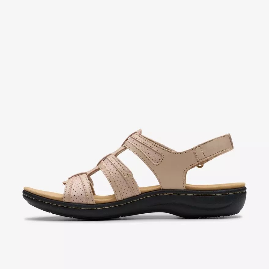 Laurieann Ivy – platta sandaler i sandfärgat läder för damer Laurieann Ivy – platta sandaler i sandfärgat läder för damer