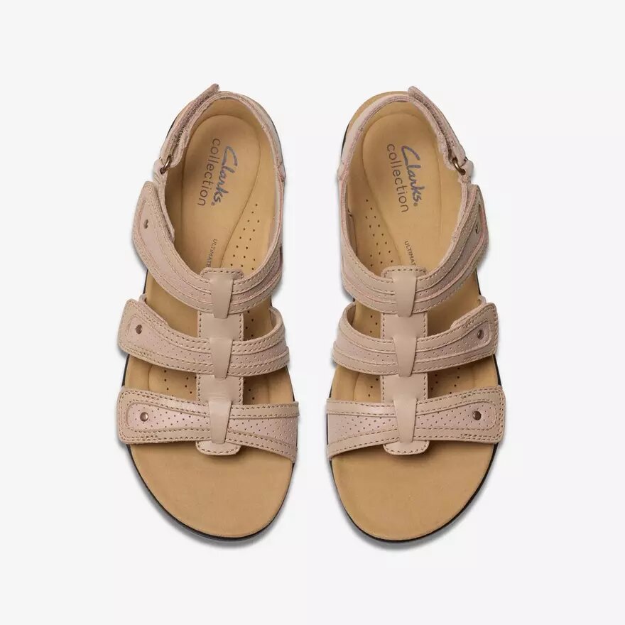 Laurieann Ivy – platta sandaler i sandfärgat läder för damer Laurieann Ivy – platta sandaler i sandfärgat läder för damer