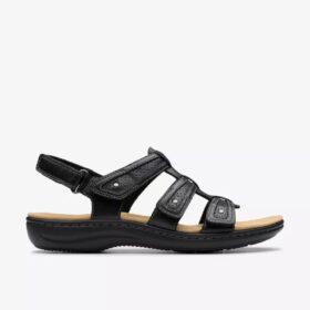 Laurieann Ivy – platta sandaler i svart läder för damer