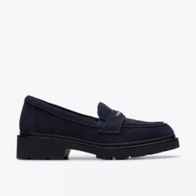 Lauryl Step-loafers i marinblått mocka för dam