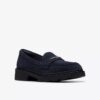 Lauryl Step-loafers i marinblått mocka för dam Lauryl Step-loafers i marinblått mocka för dam