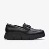Loriini Izzy svarta läders Loafers för damer Loriini Izzy svarta läders Loafers för damer