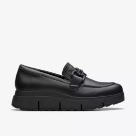 Loriini Izzy svarta läders Loafers för damer