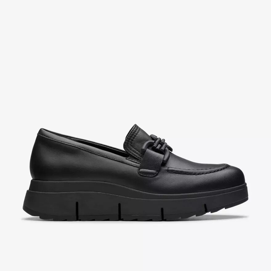 Loriini Izzy svarta läders Loafers för damer Loriini Izzy svarta läders Loafers för damer