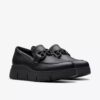 Loriini Izzy svarta läders Loafers för damer Loriini Izzy svarta läders Loafers för damer