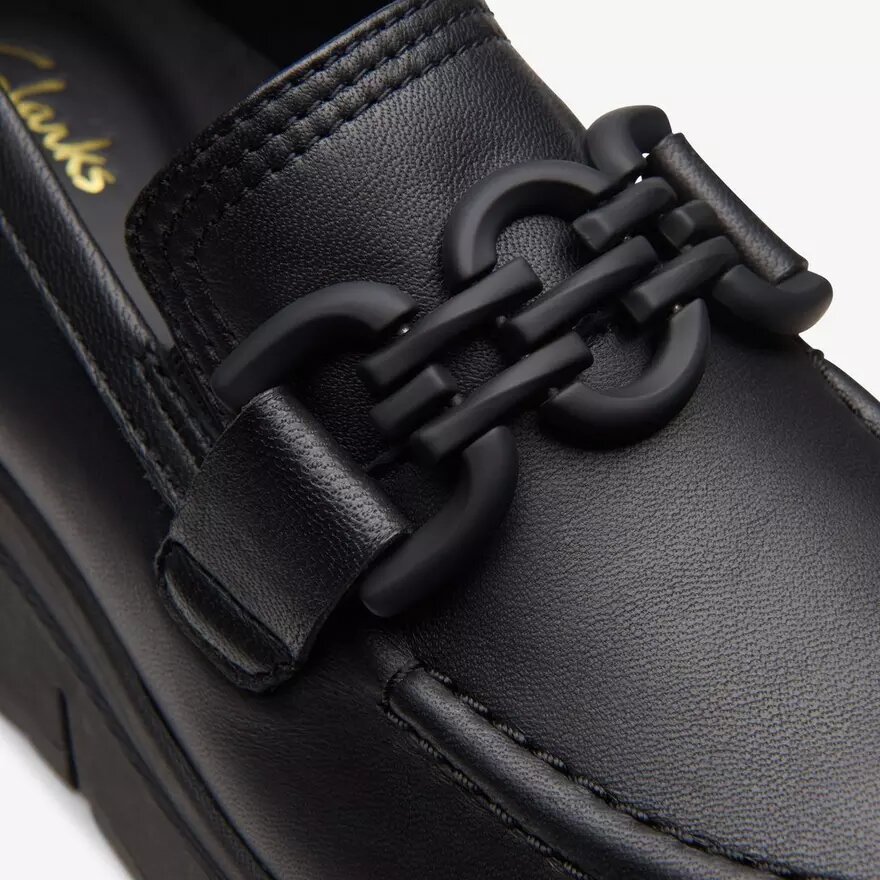 Loriini Izzy svarta läders Loafers för damer Loriini Izzy svarta läders Loafers för damer