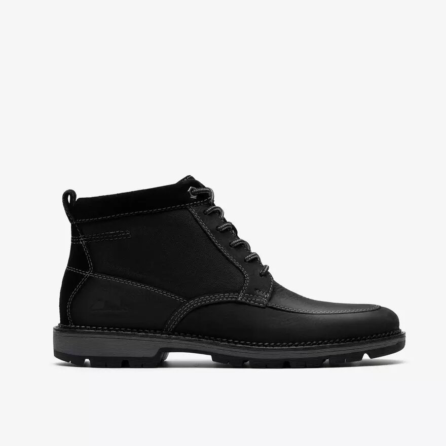 Maplewalk Rise svarta läderankelboots för herr Maplewalk Rise svarta läderankelboots för herr