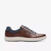 Mapstone Lace-sneakers i mahognyfärgat läder för herr