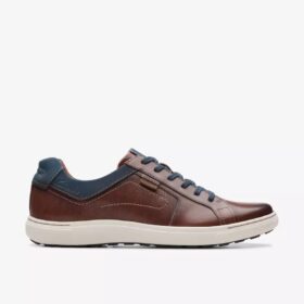 Mapstone Lace-sneakers i mahognyfärgat läder för herr