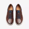 Mapstone Lace-sneakers i mahognyfärgat läder för herr