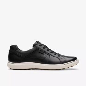 Mapstone Lace – svarta lädersneakers för herr