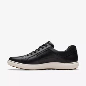 Mapstone Lace – svarta lädersneakers för herr