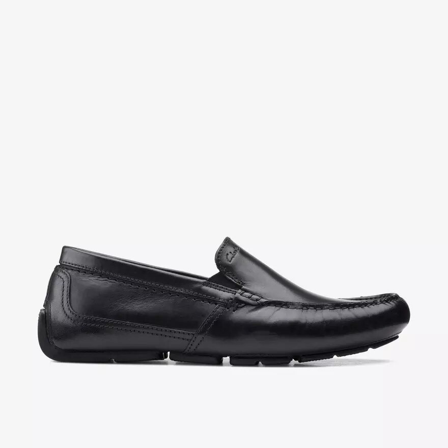 Markman Plain svarta läderloafers för herrar Markman Plain svarta läderloafers för herrar