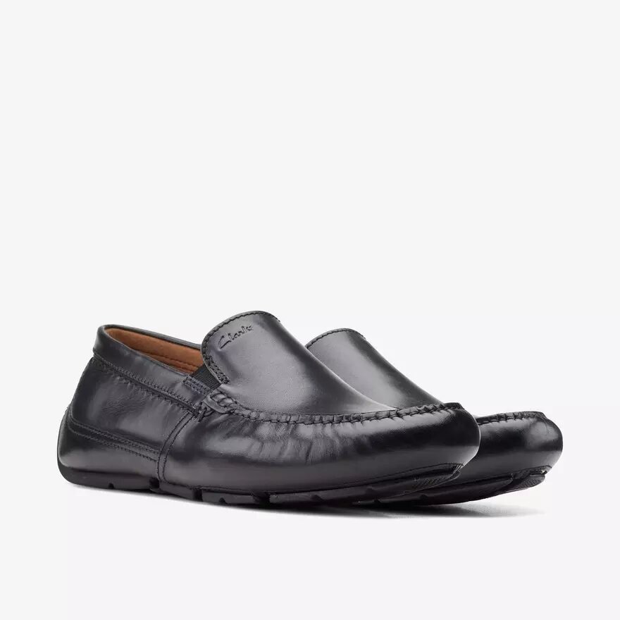 Markman Plain svarta läderloafers för herrar Markman Plain svarta läderloafers för herrar