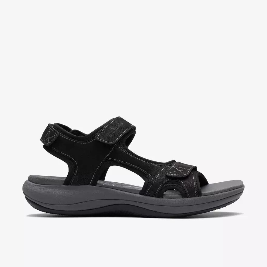 Mira Bay svarta Cloudsteppers™-rem-sandaler för damer Mira Bay svarta Cloudsteppers™-rem-sandaler för damer