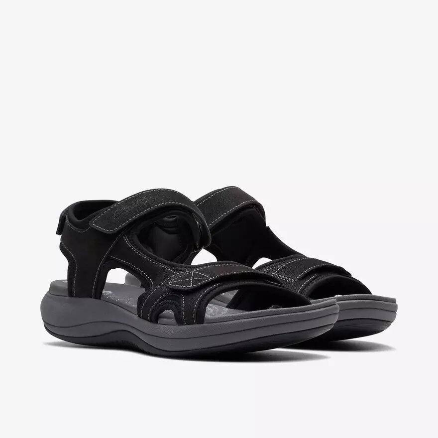 Mira Bay svarta Cloudsteppers™-rem-sandaler för damer Mira Bay svarta Cloudsteppers™-rem-sandaler för damer