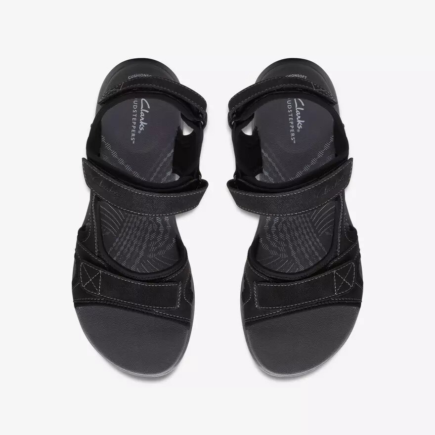 Mira Bay svarta Cloudsteppers™-rem-sandaler för damer Mira Bay svarta Cloudsteppers™-rem-sandaler för damer