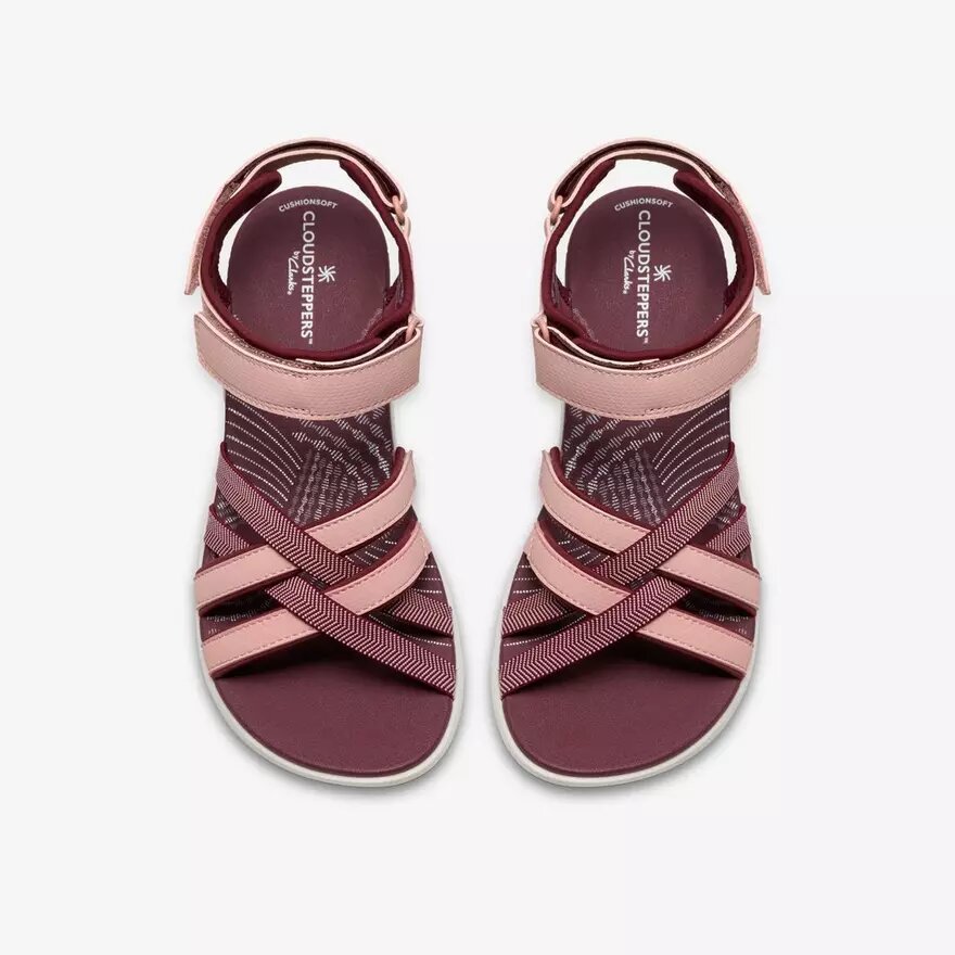 Mira Shore-rem-sandaler för damer i rödbrunt Mira Shore-rem-sandaler för damer i rödbrunt