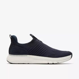 Motion Trek för herr i marinblå stickade Sneakers