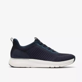 Motion Trek Lt Navy stickade sneakers för herr Motion Trek Lt Navy stickade sneakers för herr