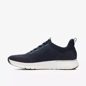 Motion Trek Lt Navy stickade sneakers för herr Motion Trek Lt Navy stickade sneakers för herr