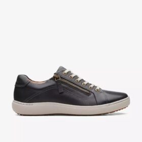 Nalle Lace – svarta lädersneakers för damer