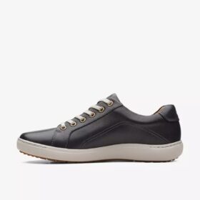 Nalle Lace – svarta lädersneakers för damer
