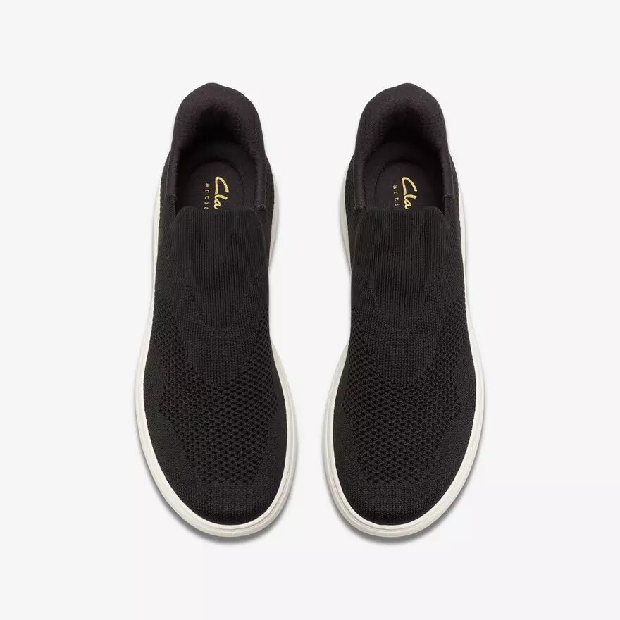 Nalle Step svarta stickade Slip-ons för dam Nalle Step svarta stickade Slip-ons för dam