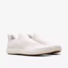 Nalle Step vita stickade slip-ons för dam Nalle Step vita stickade slip-ons för dam
