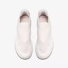 Nalle Step vita stickade slip-ons för dam Nalle Step vita stickade slip-ons för dam