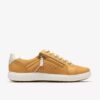 Nalle Zen-sneakers för dam i gul nubuck