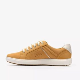 Nalle Zen-sneakers för dam i gul nubuck
