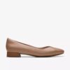 Natalyn Wish – varma beige läderballerinaskor för dam