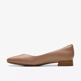 Natalyn Wish – varma beige läderballerinaskor för dam