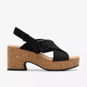 Nerisa West svarta nubuck-kilklackar för dam Nerisa West svarta nubuck-kilklackar för dam
