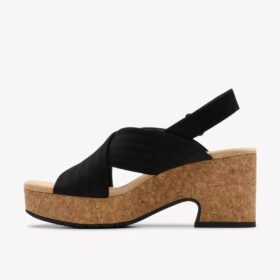 Nerisa West svarta nubuck-kilklackar för dam Nerisa West svarta nubuck-kilklackar för dam