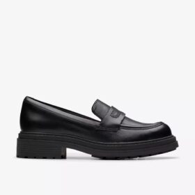 Orinoco3 Edge – svarta läders Loafers för damer (USA)