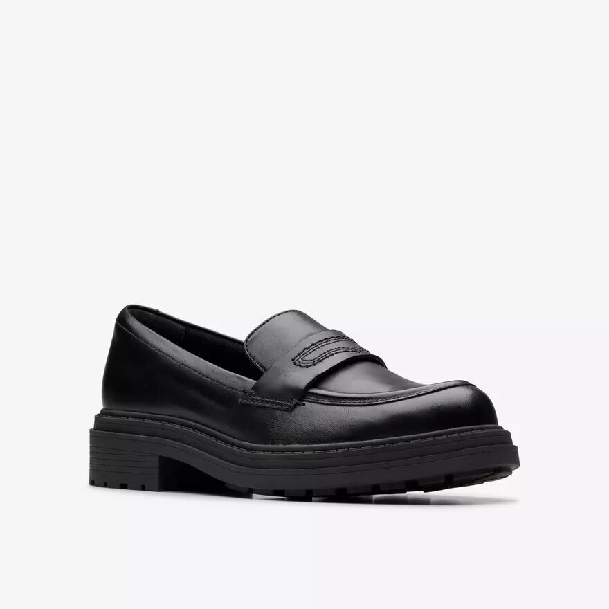 Orinoco3 Edge – svarta läders Loafers för damer (USA) Orinoco3 Edge – svarta läders Loafers för damer (USA)