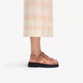 Orinoco3 Strap – platta sandaler i brunt läder för damer