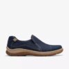 Orlene Slip Navy – slip-on-skor i nubuck för damer