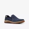 Orlene Slip Navy – slip-on-skor i nubuck för damer
