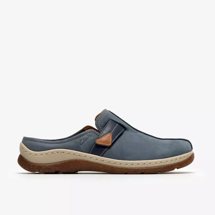 Orlene-träskor för damer i denimblå nubuck – Träskor & Mules Orlene-träskor för damer i denimblå nubuck – Träskor & Mules