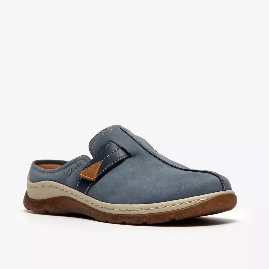 Orlene-träskor för damer i denimblå nubuck – Träskor & Mules Orlene-träskor för damer i denimblå nubuck – Träskor & Mules